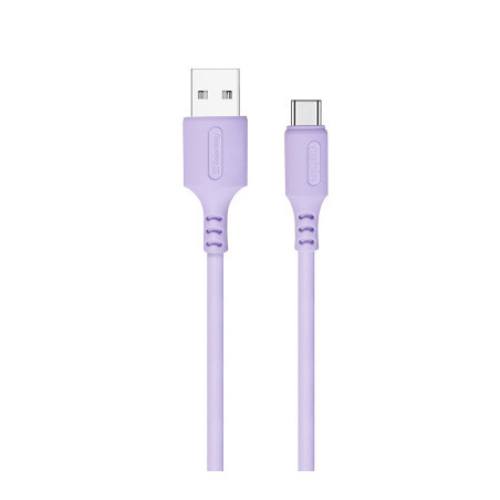 Дата кабель USB 2.0 AM to USB-C 1.0m soft silicone violet ColorWay (CW-CBUC044-PU)