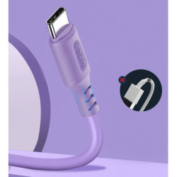 Дата кабель USB 2.0 AM to USB-C 1.0m soft silicone violet ColorWay (CW-CBUC044-PU)