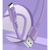 Дата кабель USB 2.0 AM to USB-C 1.0m soft silicone violet ColorWay (CW-CBUC044-PU)