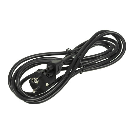 Кабель живлення C5 3.0m 0.75mm2 Merlion (PC-186 CEE7/7-IECC5CCA30)