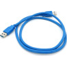 Дата кабель USB 3.0 AM/AM 1.5m blue Voltronic (YT-3.0AM+AM-1.5)