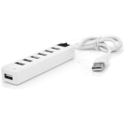 Концентратор Voltronic USB 2.0 to 7xUSB with power switch white (YT-H7S-W)