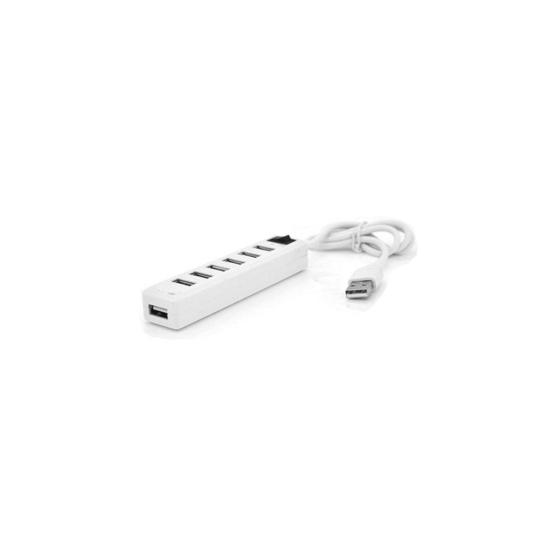 Концентратор Voltronic USB 2.0 to 7xUSB with power switch white (YT-H7S-W)