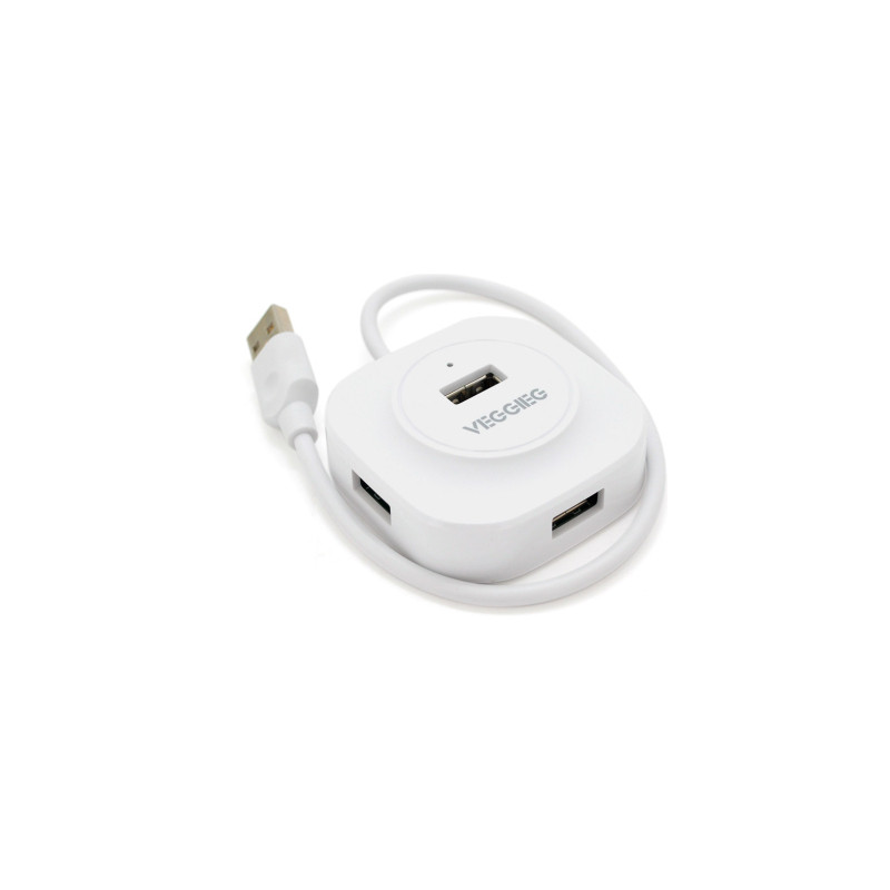 Концентратор VEGGIEG USB 3.0 to 4xUSB 0.3m white (V-U2407)