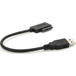 Перехідник USB 3.0 AM to Slimline SATA 13 pin 0.12m for ODD black Voltronic (YT-C3.0-SATA/0.12)