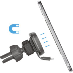 Універсальний автотримач Defender CH-129 червоний, магніт, на решітку вентиляції (29130)