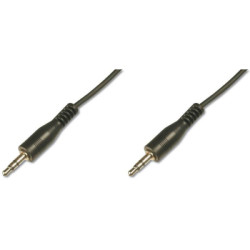 Кабель мультимедійний 3.5mm M to 3.5mm M 2.5m black Digitus (AK-510100-025-S)