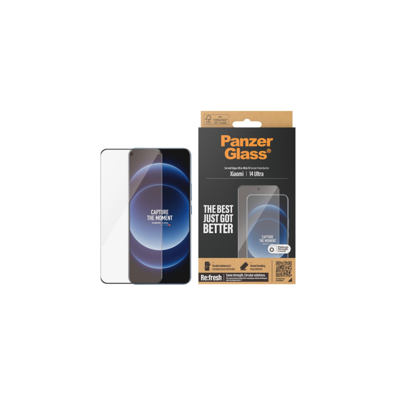 Скло захисне PANZERGLASS Xiaomi 14 Ultra Ultra-Wide Fit (PG_8074)