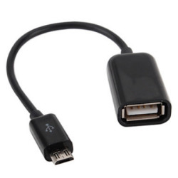 Перехідник OTG USB 2.0 AF to Micro 5P 0.16m Lapara (LA-UAFM-OTG black)