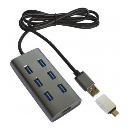Концентратор Maiwo USB 3.0 Type-A / Type-C to 7х USB3.0 (KH700)