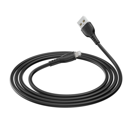 Дата кабель USB 2.0 AM to Lightning 1.0m 2.4A black BOROFONE (6931474743893)