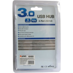 Концентратор Maiwo USB Type-C to 4х USB3.0 cable 29 cm (KH303)