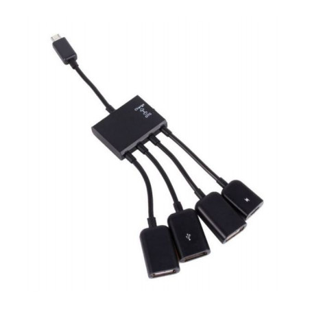 Концентратор Lapara LA-MicroUSB-OTG-HUB black