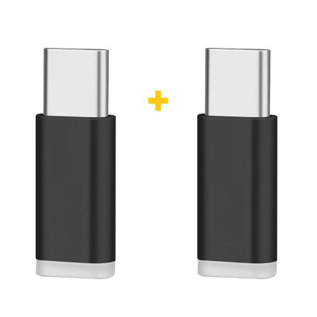 Перехідник Micro 5P F to USB-C M 2PCS black XoKo (XK-AC010-BK2)