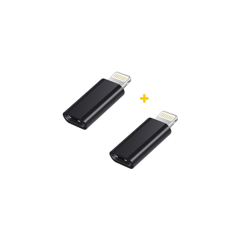 Перехідник USB-C F to Lightning M 2PCS black XoKo (XK-AC015-BK2)
