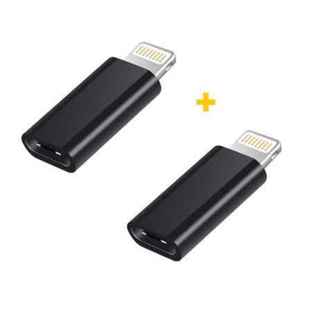 Перехідник USB-C F to Lightning M 2PCS black XoKo (XK-AC015-BK2)