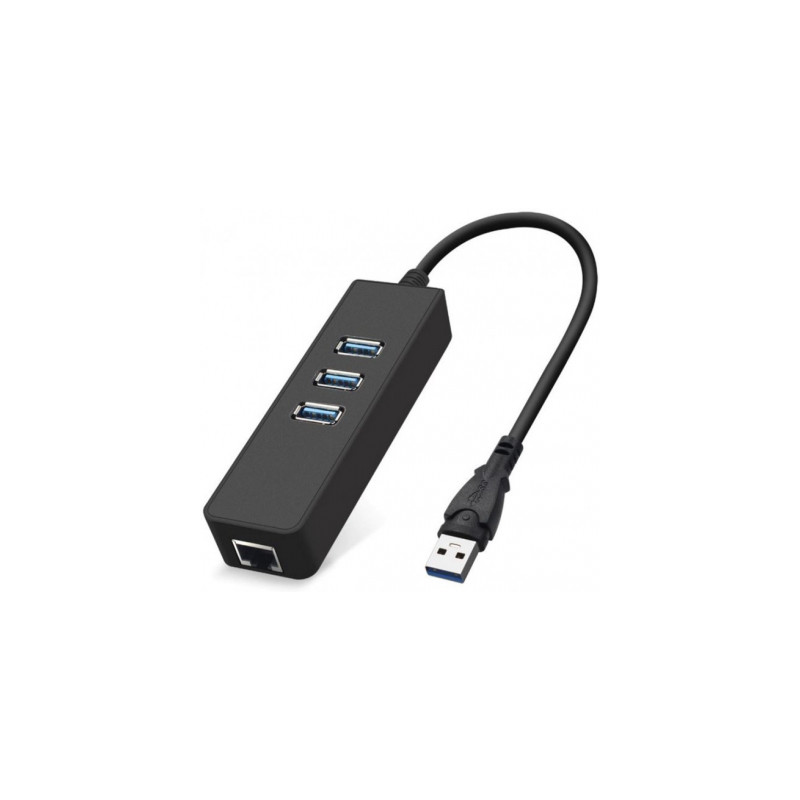 Концентратор Dynamode USB 3.0 Type-A - RJ45 Gigabit Lan, 3*USB 3.0 (USB3.0-Type-A-RJ45-HUB3)