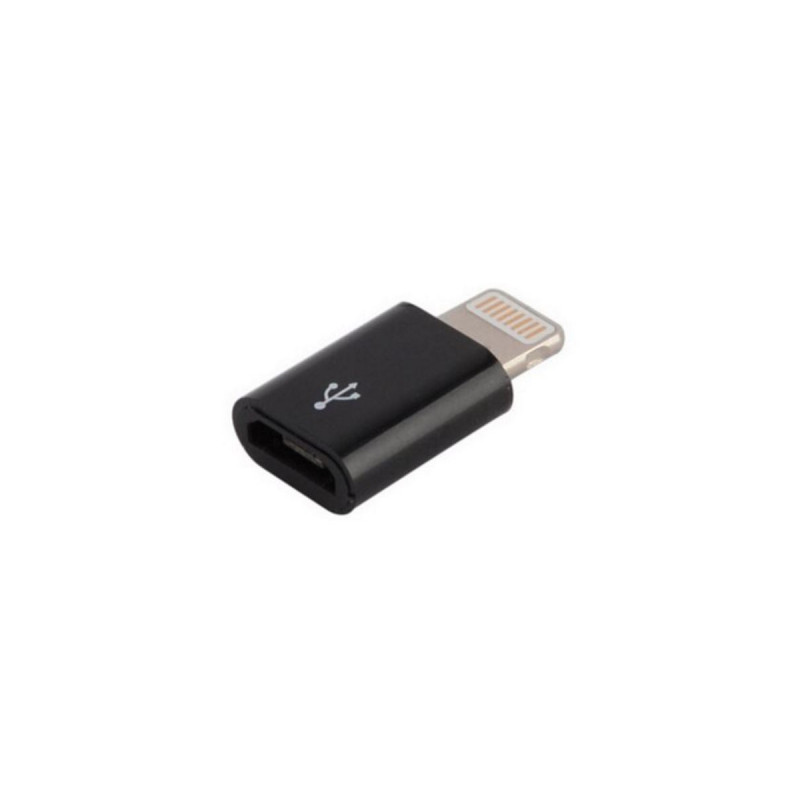Перехідник Lightning to Micro USB Lapara (LA-Lightning-MicroUSB-adaptor black)