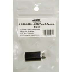 Перехідник Lapara Micro USB Male to USB 3.1 Type-C Female black (LA-MaleMicroUSB-TypeC-Female black)