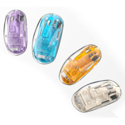 Мишка XO M12 Wireless Transparent/Pink (M12 Purple)