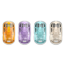 Мишка XO M12 Wireless Transparent/Pink (M12 Purple)