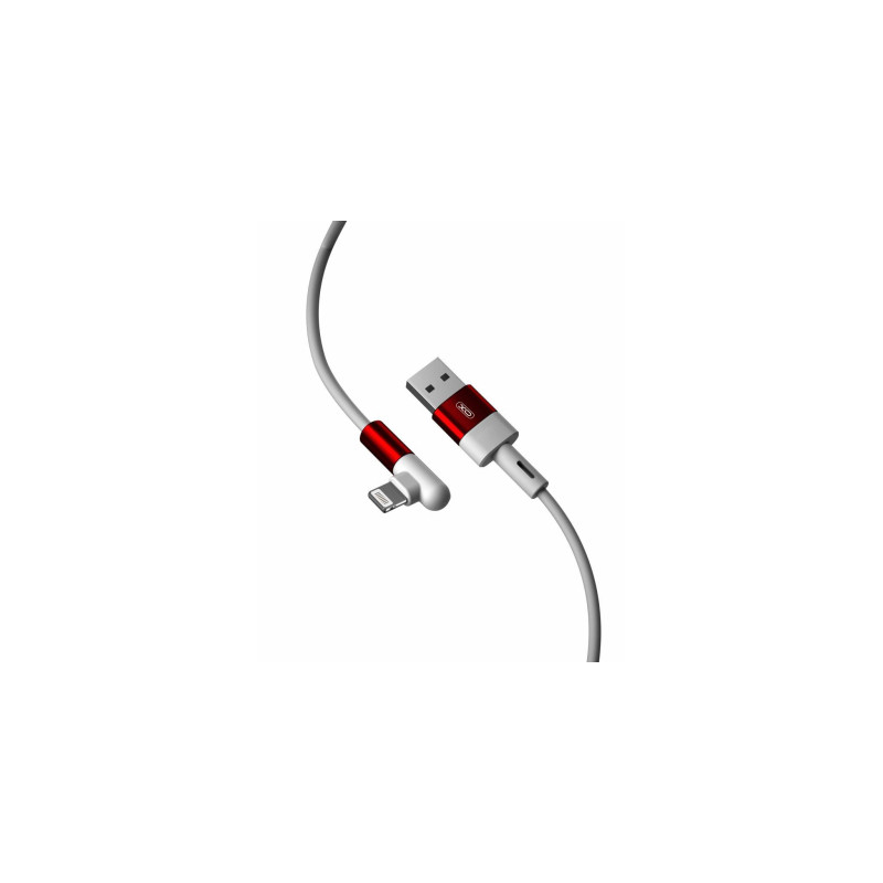 Дата кабель USB 2.0 AM to Lightning 1.0m 2.4A 90° corner white XO (NB152-L-1-WH)