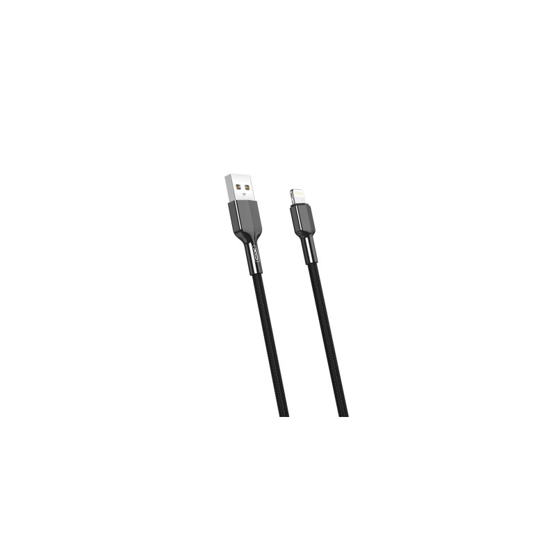 Дата кабель USB 2.0 AM to Lightning 1.0m 2.4A black XO (NB182-L-1-BK)