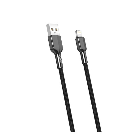 Дата кабель USB 2.0 AM to Lightning 1.0m 2.4A black XO (NB182-L-1-BK)
