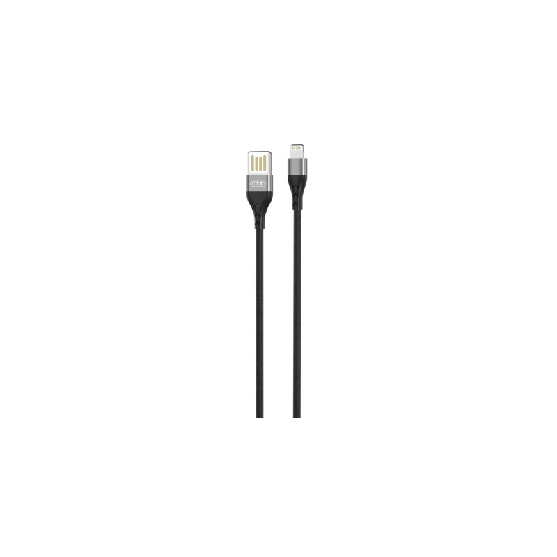 Дата кабель USB 2.0 AM to Lightning 1.0m 2.4A double-side grey XO (NB188-L-1-GR)