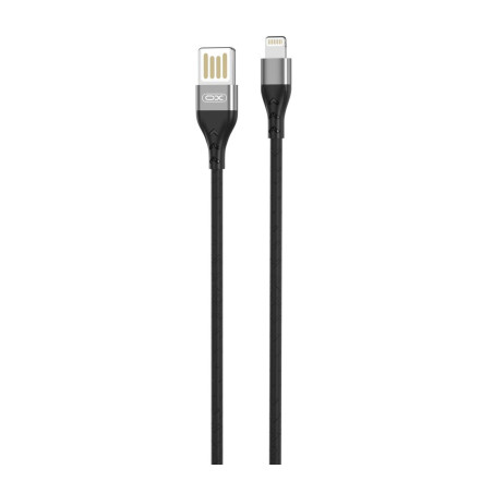 Дата кабель USB 2.0 AM to Lightning 1.0m 2.4A double-side grey XO (NB188-L-1-GR)