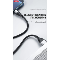 Дата кабель USB 2.0 AM to Lightning 1.0m 2.4A double-side grey XO (NB188-L-1-GR)
