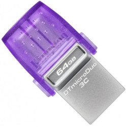 USB флеш накопичувач Kingston 64GB DataTraveler microDuo 3C USB 3.2/Type C (DTDUO3CG3/64GB)