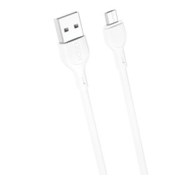 Дата кабель USB 2.0 AM to Micro 5P 1.0m 2.1A white XO (NB200-M-WH)