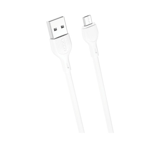 Дата кабель USB 2.0 AM to Micro 5P 1.0m 2.1A white XO (NB200-M-WH)