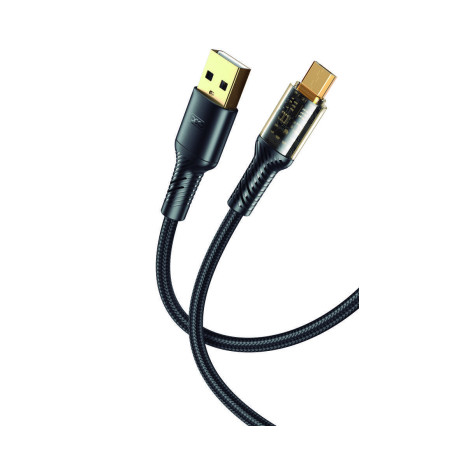 Дата кабель USB 2.0 AM to Micro 5P 1.0m 2.4A black XO (NB229-M-1-BK)