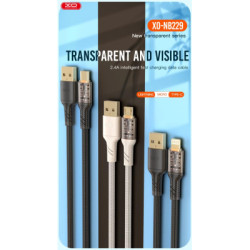 Дата кабель USB 2.0 AM to Micro 5P 1.0m 2.4A black XO (NB229-M-1-BK)