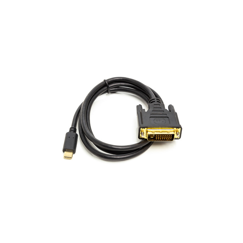 Перехідник USB Type-C 3.1 to DVI (24+1) (M) 1.0m PowerPlant (CA912124)