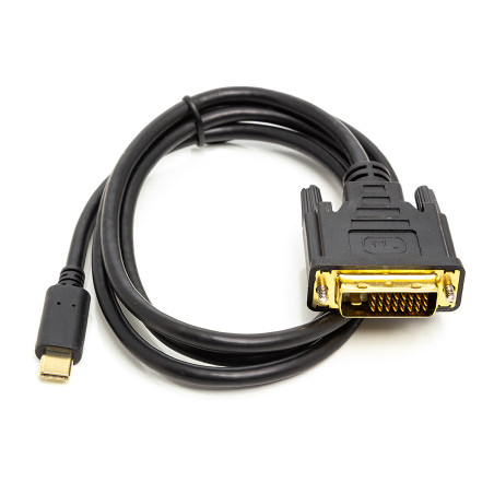 Перехідник USB Type-C 3.1 to DVI (24+1) (M) 1.0m PowerPlant (CA912124)