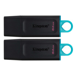 USB флеш накопичувач Kingston 2x64GB DT Exodia Black+Blue USB 3.2 (в Блістері 2шт) (DTX/64GB-2P)