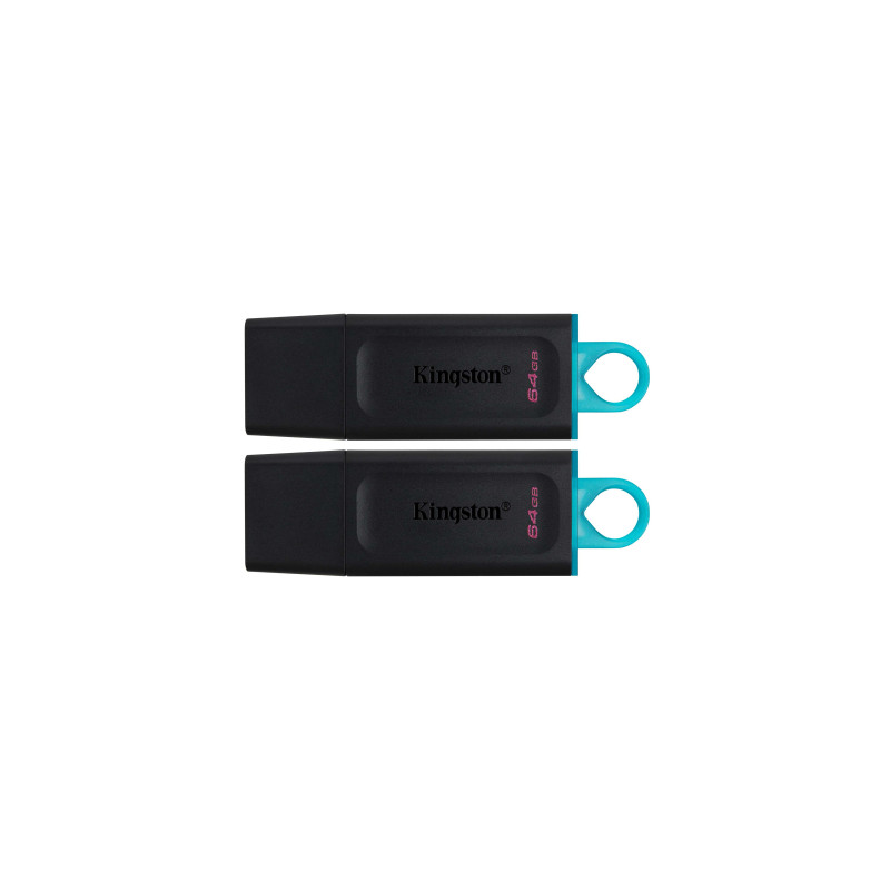 USB флеш накопичувач Kingston 2x64GB DT Exodia Black+Blue USB 3.2 (в Блістері 2шт) (DTX/64GB-2P)