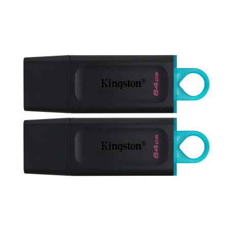 USB флеш накопичувач Kingston 2x64GB DT Exodia Black+Blue USB 3.2 (в Блістері 2шт) (DTX/64GB-2P)