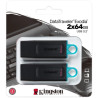 USB флеш накопичувач Kingston 2x64GB DT Exodia Black+Blue USB 3.2 (в Блістері 2шт) (DTX/64GB-2P)