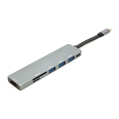 Концентратор USB 3.1 Type-C to USB Hub, HDMI, Card Reader (SD, micro SD) PowerPlant (CA912094)