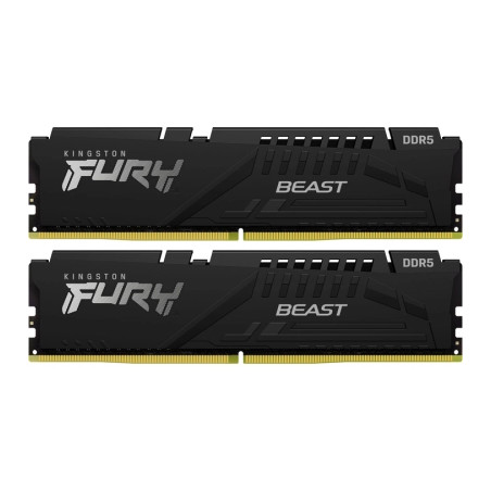 Модуль пам'яті для комп'ютера DDR5 128GB (2x64GB) 5600 MHz Beast Black Kingston Fury (ex.HyperX) (KF556C40BBK2-128)