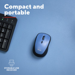 Мишка Trust Yvi+ Silent Wireless Dark Blue (25514)