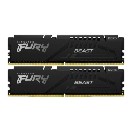 Модуль пам'яті для комп'ютера DDR5 64GB (2x32GB) 5600 MHz Fury Beast Black Kingston Fury (ex.HyperX) (KF556C36BBE2K2-64)