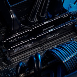 Модуль пам'яті для комп'ютера DDR5 64GB (2x32GB) 5600 MHz Fury Beast Black Kingston Fury (ex.HyperX) (KF556C36BBE2K2-64)