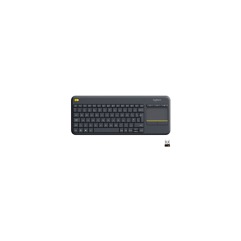 Клавіатура Logitech K400 Plus Touch Wireless UA Black (920-007145)