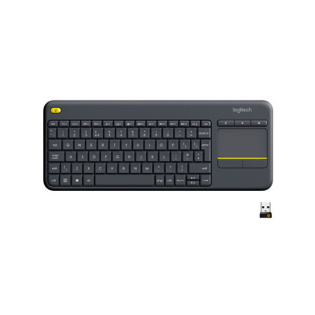 Клавіатура Logitech K400 Plus Touch Wireless UA Black (920-007145)