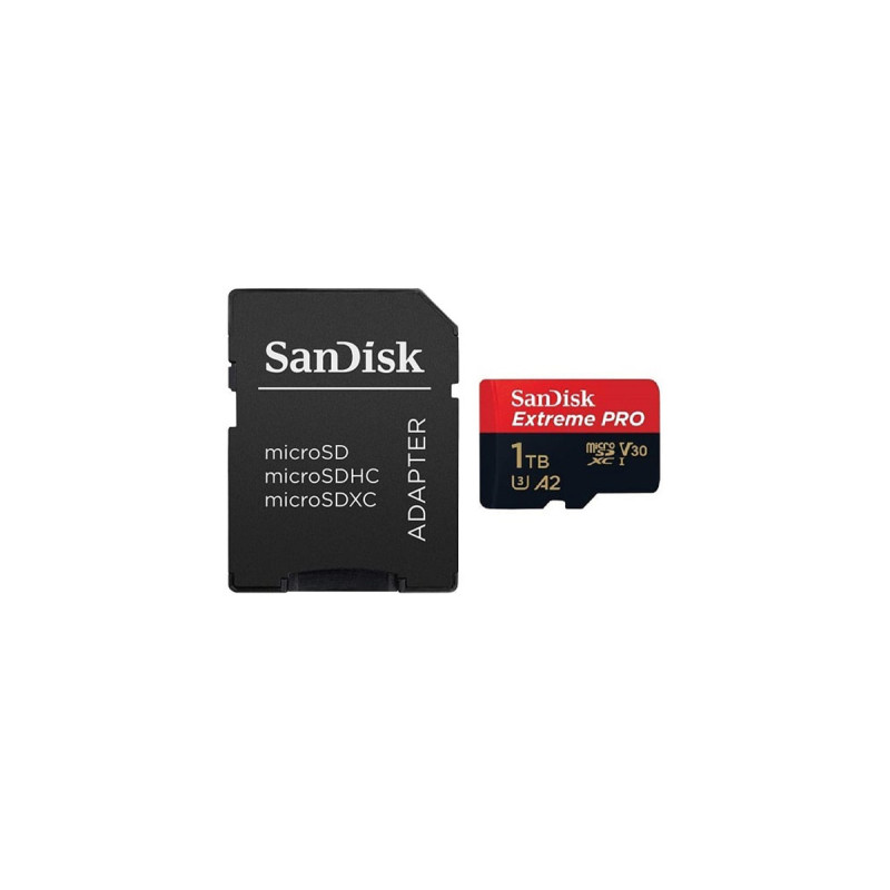 Карта пам'яті SanDisk 1 TB microSDXC UHS-I U3 Extreme Pro+SD Adapter (SDSQXCD-1T00-GN6MA)